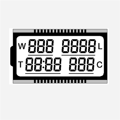Electronic counting skipping rope LCD screen TN black and white segment code display