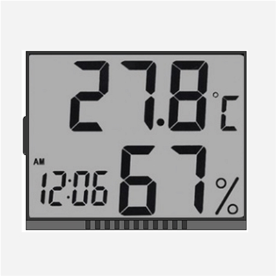 Thermohygrometer LCD LCD screen TN segment code black and white display
