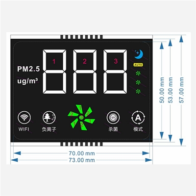PM2.5 air purifier LCD LCD display custom VA black and white color screen