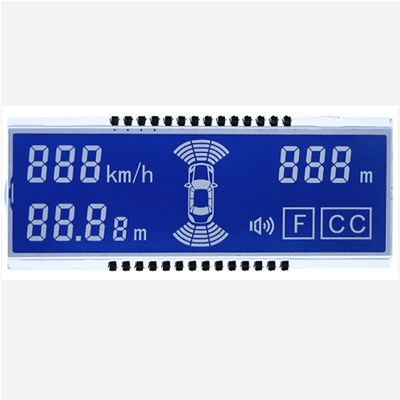 Reversing radar LCD liquid crystal screen display segment code screen HTN blue screen