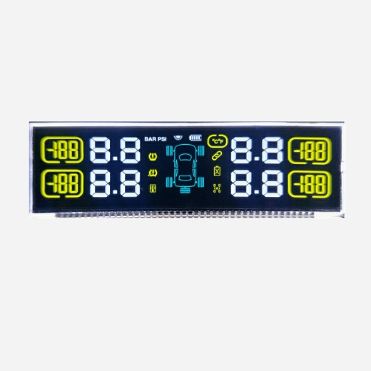 Tire pressure gauge LCD liquid crystal screen display segment code screen VA black and white screen color screen