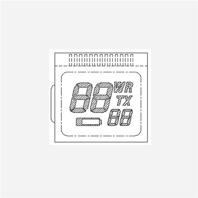 Customized small size TN black and white segment code display for walkie-talkie LCD screen