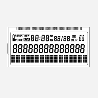 Telephone LCD LCD display TN HTN custom black and white segment code screen