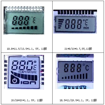 Hairdressing equipment LCD LCD screen TN segment code display black and white screen